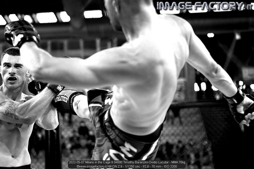 2022-05-07 Milano in the Cage 8 04690 Timothy Baranzini-Ovidio Lucutar - MMA 70kg